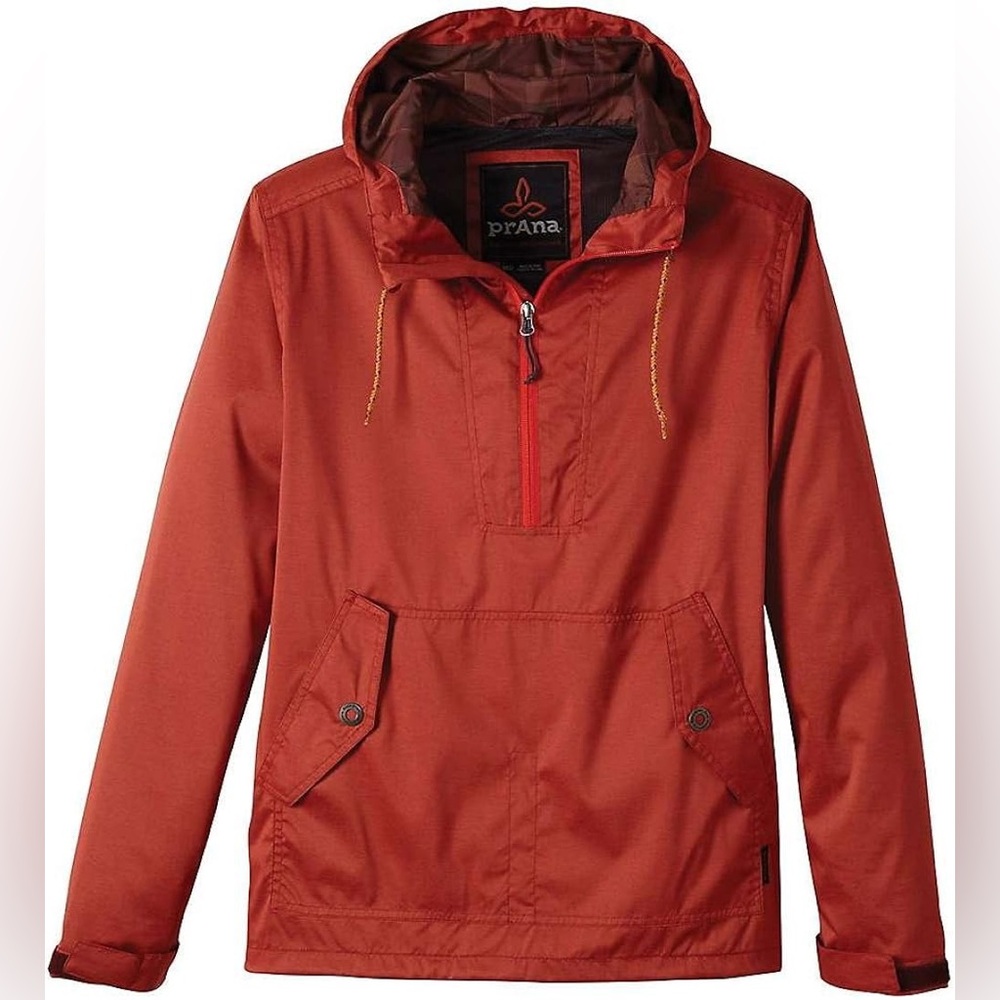 NWOT prAna Living Men's Dax Jacket, Fireball Orange, X-Large